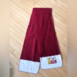 Roots Canada Olympics Red and White Fleece Winter Scarf